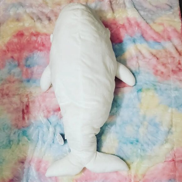 Sea Creatures White Dolphin Jumbo Plushy - Picture 3 of 4